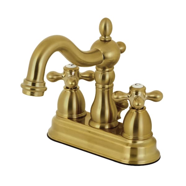 KB1607AX Heritage 4" Centerset Bathroom Faucet, Brushed Brass